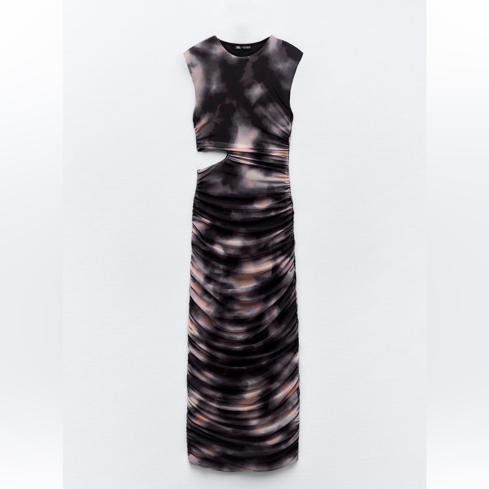 Zara Tule Cut Out Dress